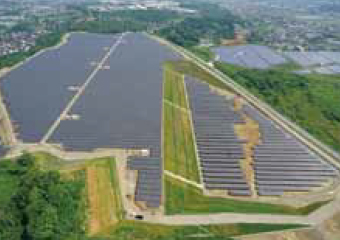 由双日株式会社和双日九州株式会社各出资42％和18％的未来创电上三绪株式会社负责运营的太阳能发电站
